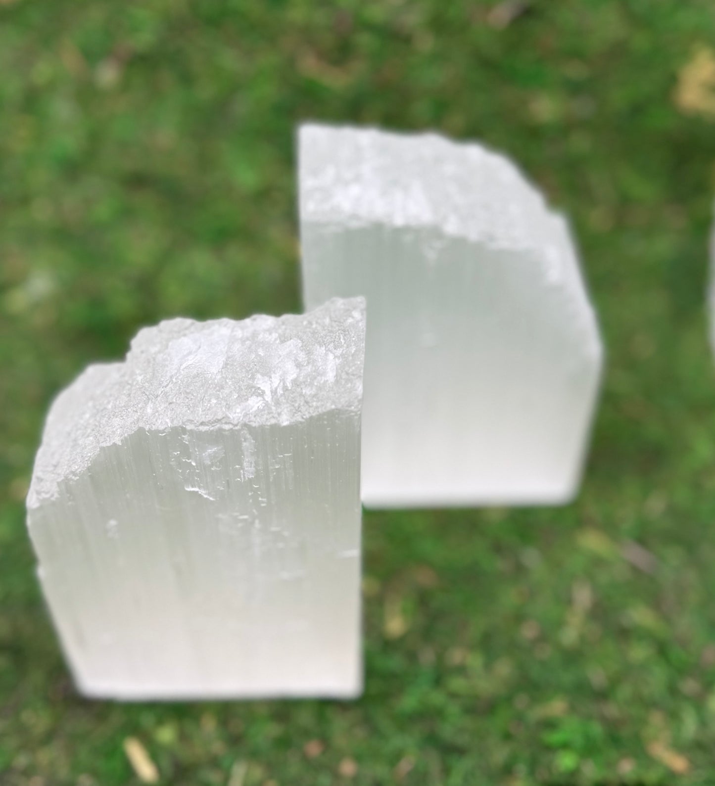 Selenite - book end set
