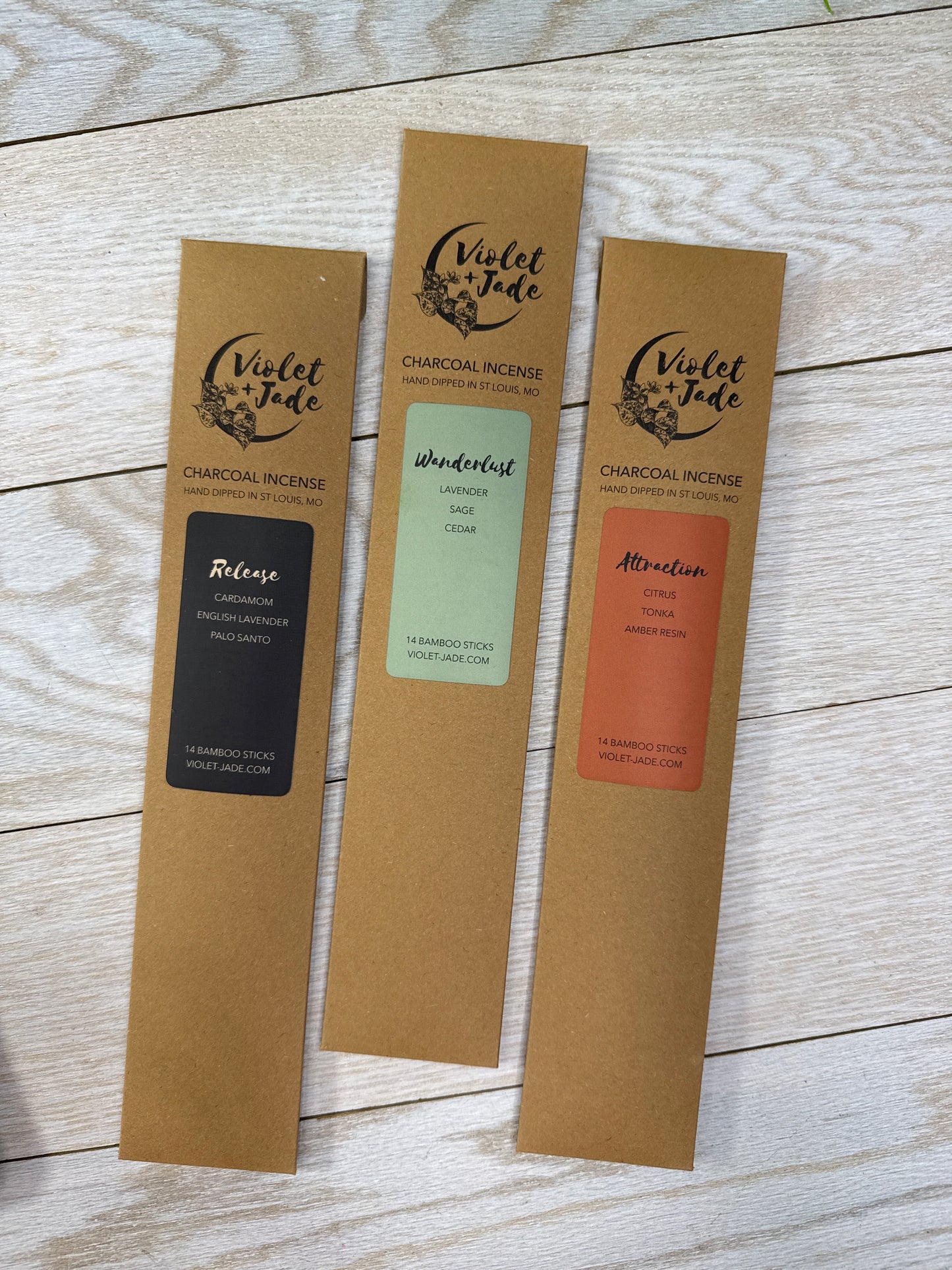 Violet + Jade Charcoal Incense