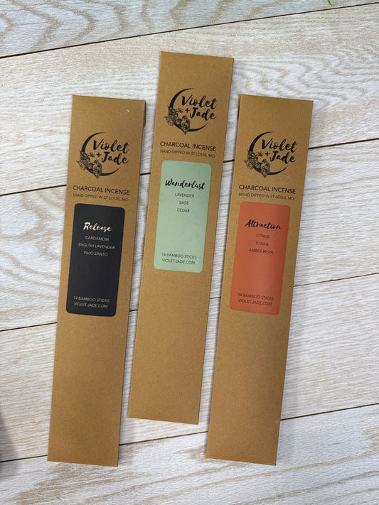 Violet + Jade Charcoal Incense