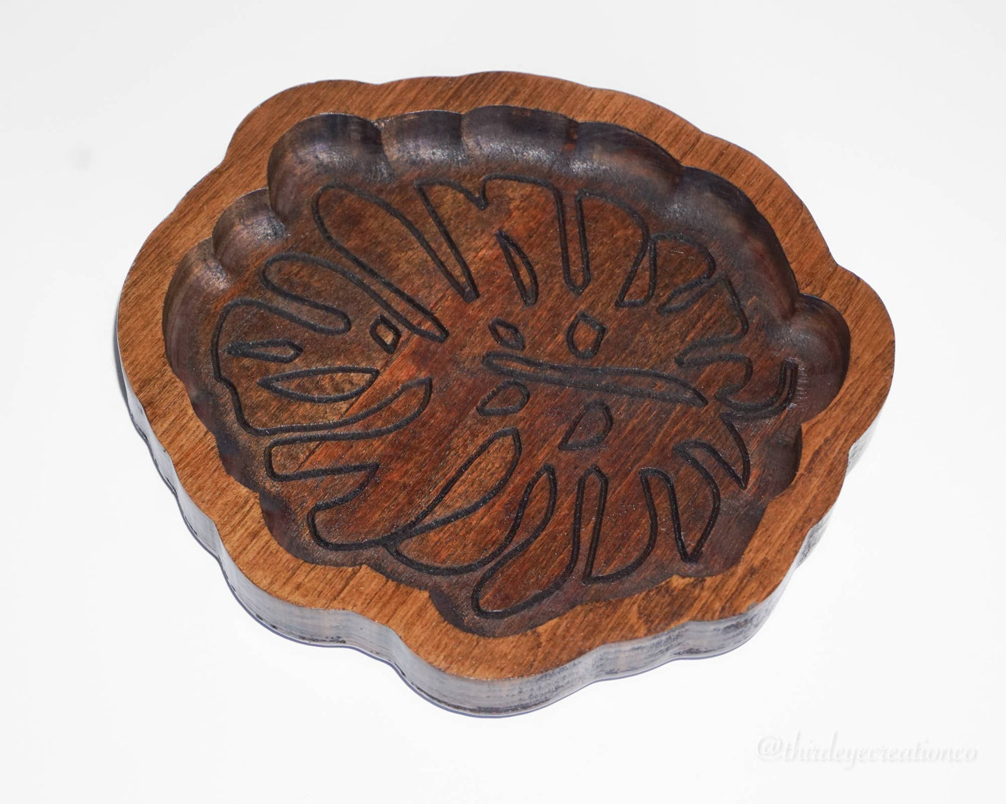 Boho Decor, Monstera Tray, Wooden Catchall, Plant Lover Gift