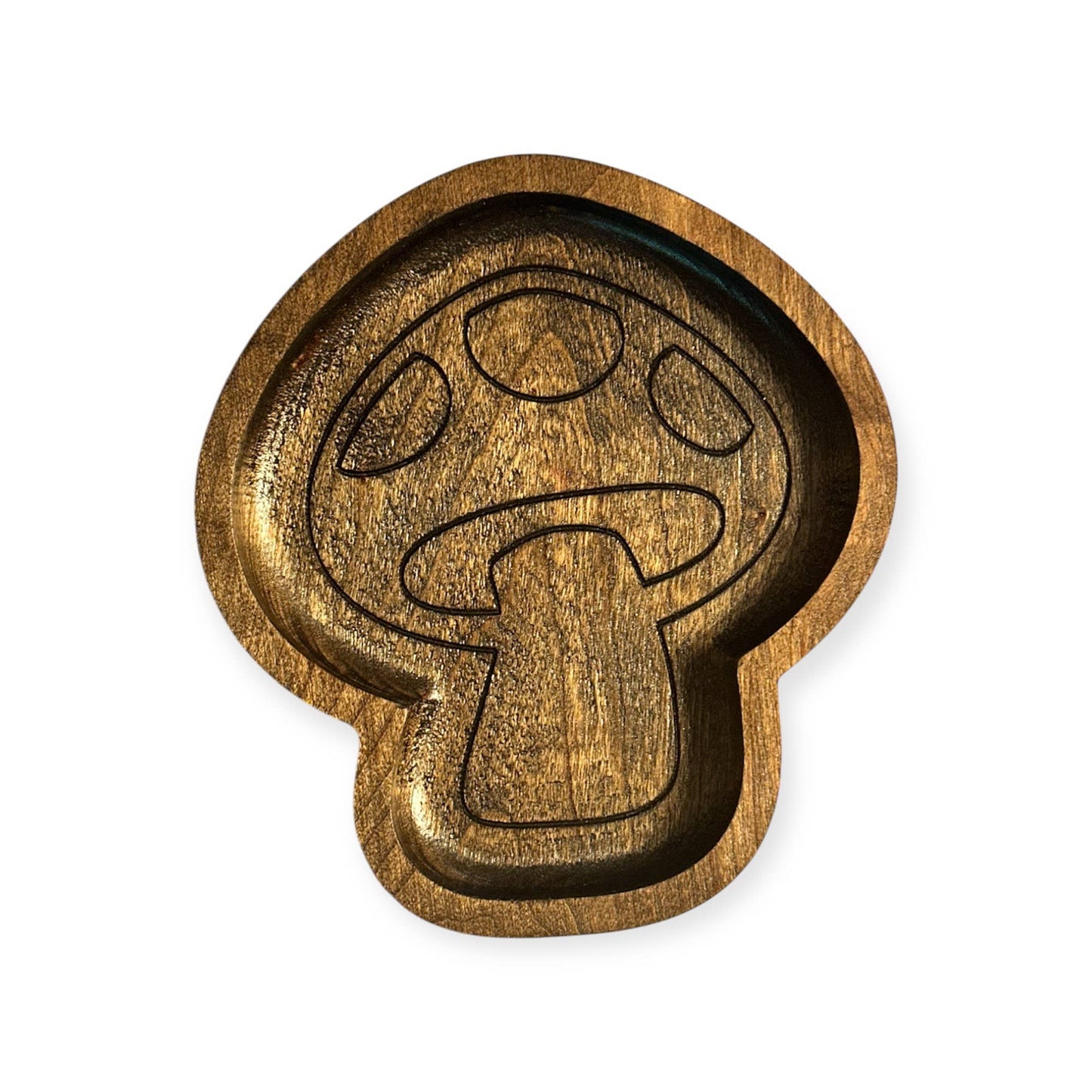Jewelry Dish, Mushroom Tray, Wooden Catchall, Whimsy Decor