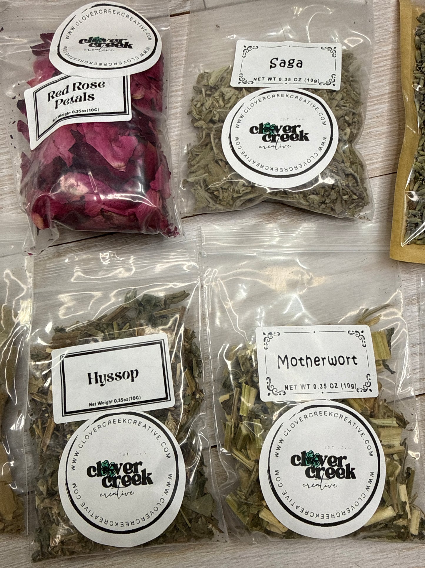 Herb bags, .3 oz (avg)