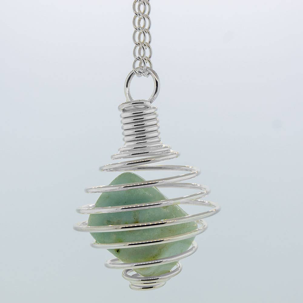 Large Tumbled Stone Cage Silver Plated